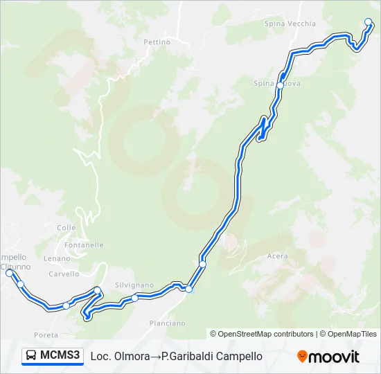 MCMS3 Bus Line Map