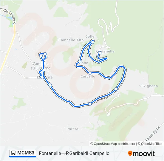 MCMS3 Bus Line Map
