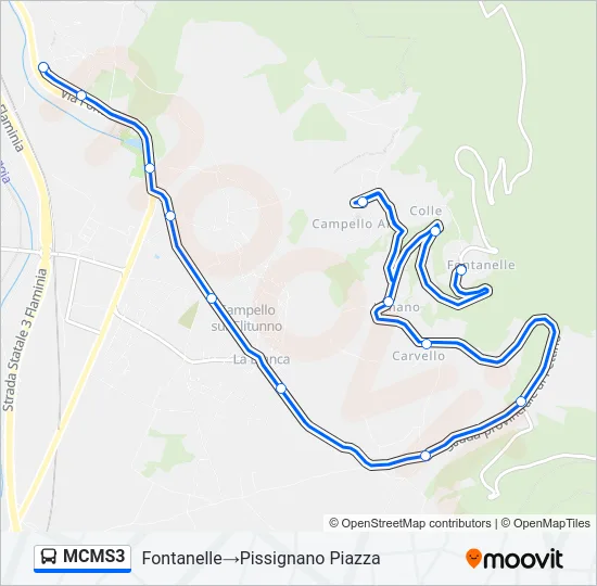 MCMS3 Bus Line Map