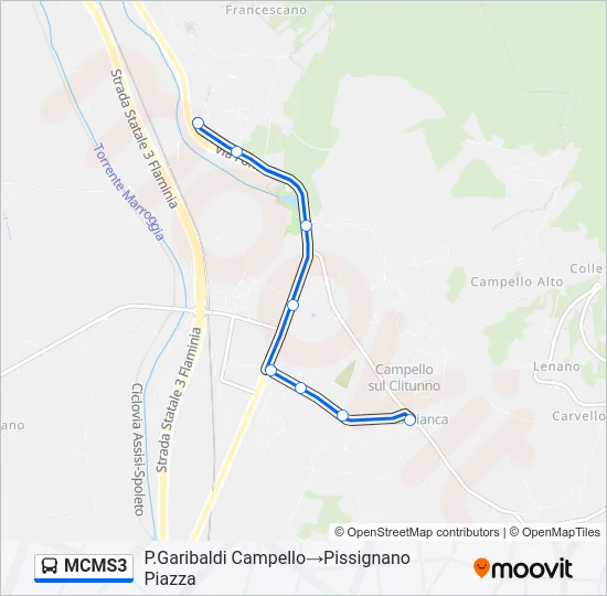MCMS3 Bus Line Map