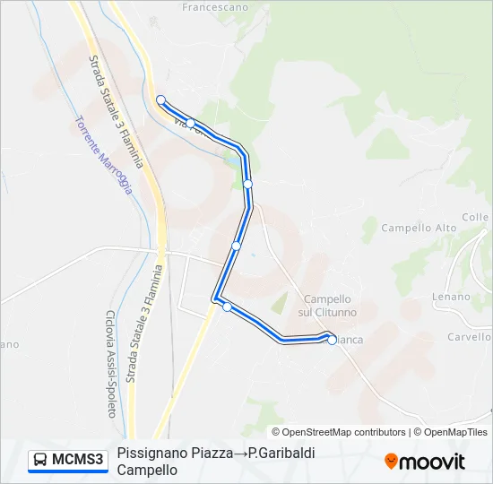 MCMS3 Bus Line Map