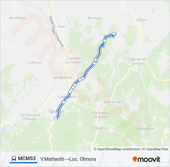 MCMS3 Bus Line Map