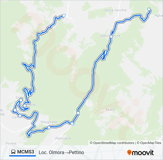 MCMS3 Bus Line Map