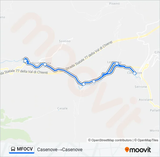 MFOCV Bus Line Map