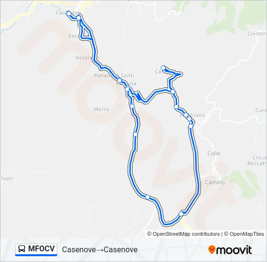 MFOCV Bus Line Map