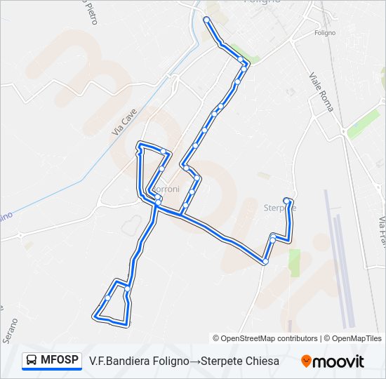 Percorso linea bus MFOSP