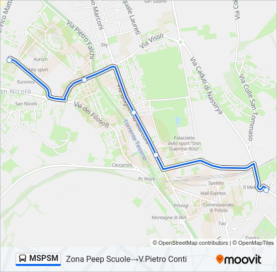 MSPSM Bus Line Map