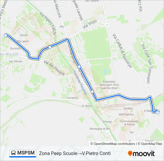 MSPSM Bus Line Map