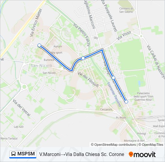 MSPSM Bus Line Map