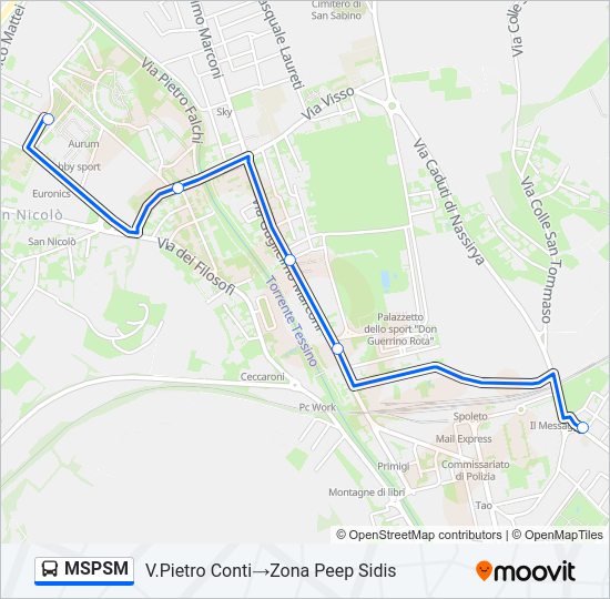 MSPSM Bus Line Map