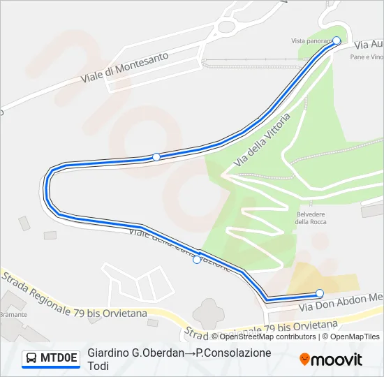 Percorso linea bus MTD0E