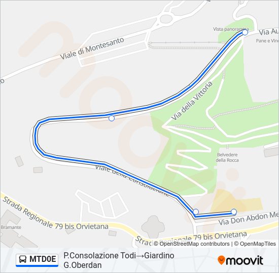Percorso linea bus MTD0E