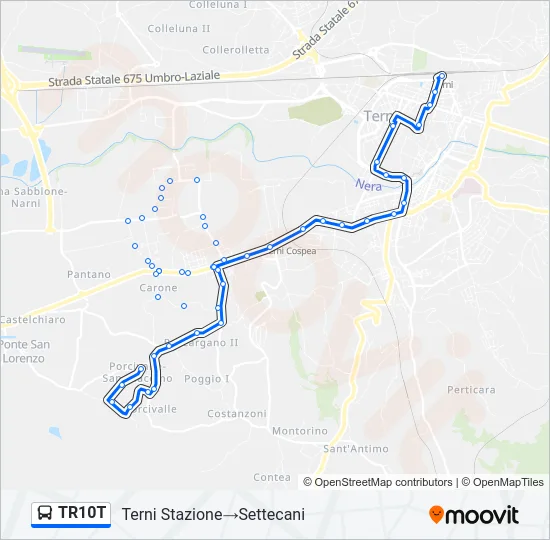 TR10T Bus Line Map
