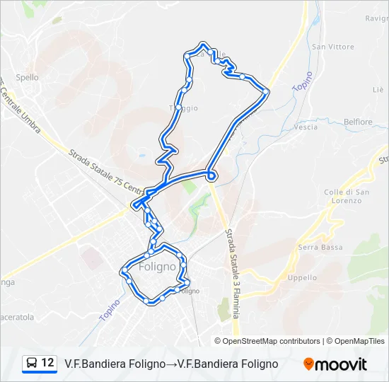 12 Bus Line Map