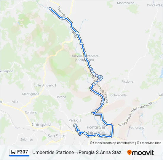 F307 Bus Line Map
