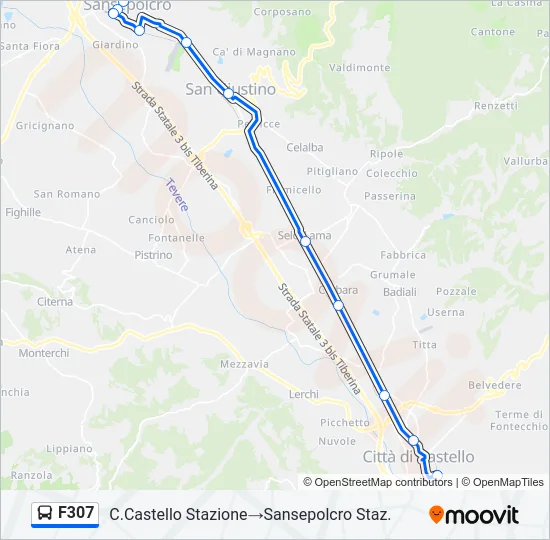 F307 Bus Line Map