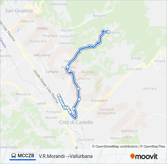MCCZB Bus Line Map