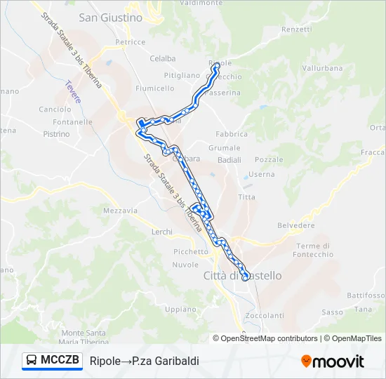 MCCZB Bus Line Map
