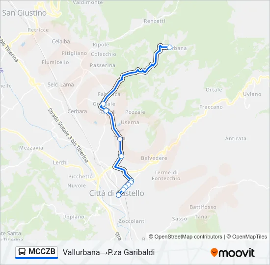MCCZB Bus Line Map