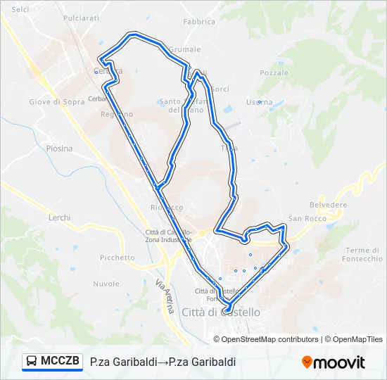 MCCZB Bus Line Map