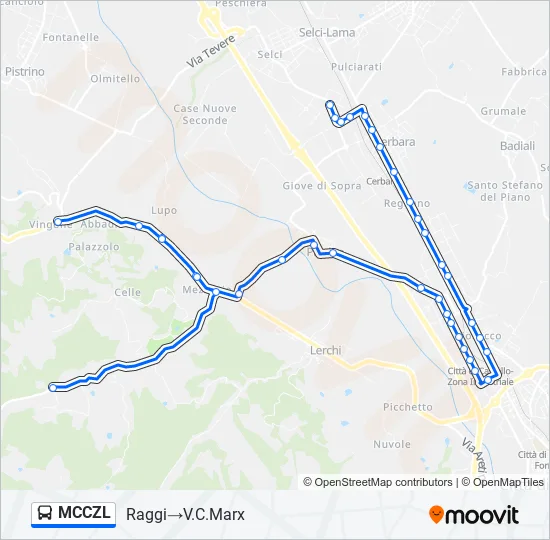 MCCZL Bus Line Map