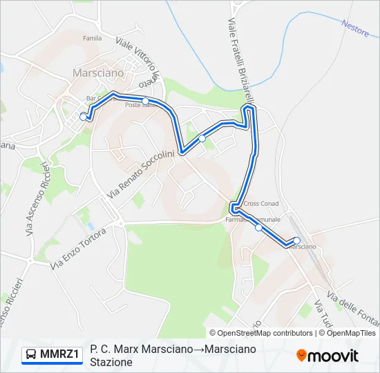 MMRZ1 Bus Line Map