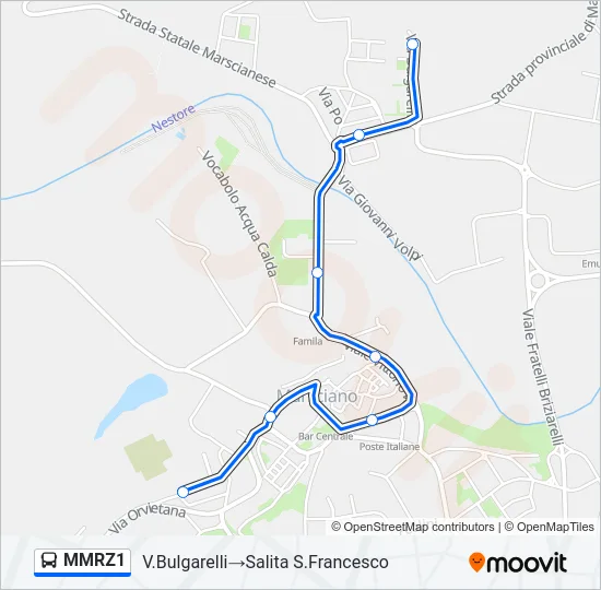 MMRZ1 Bus Line Map