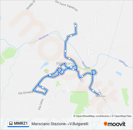 MMRZ1 Bus Line Map