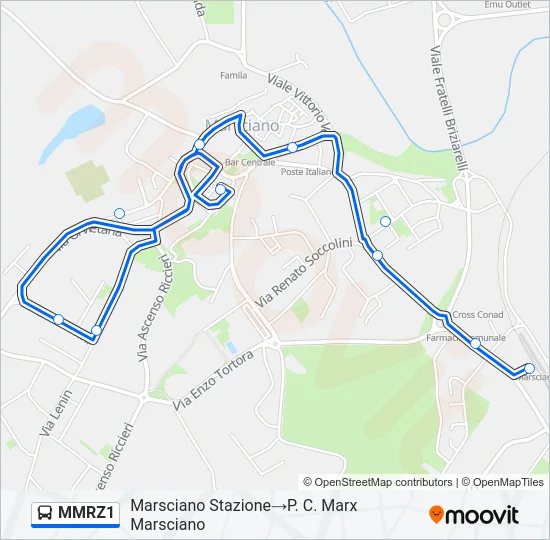 MMRZ1 Bus Line Map