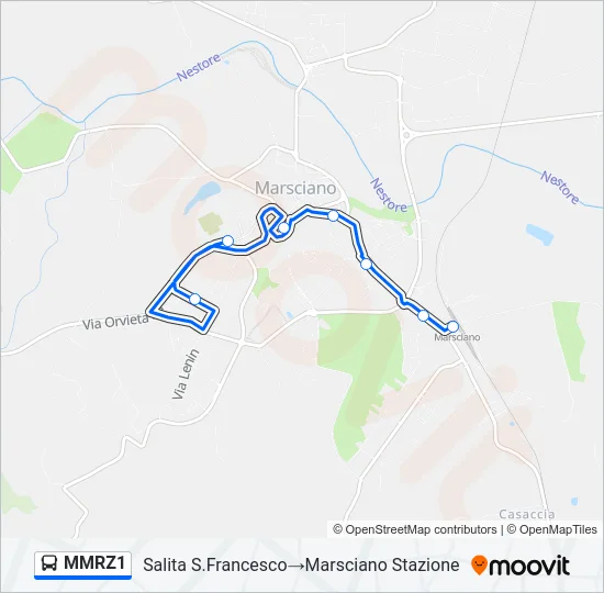MMRZ1 Bus Line Map