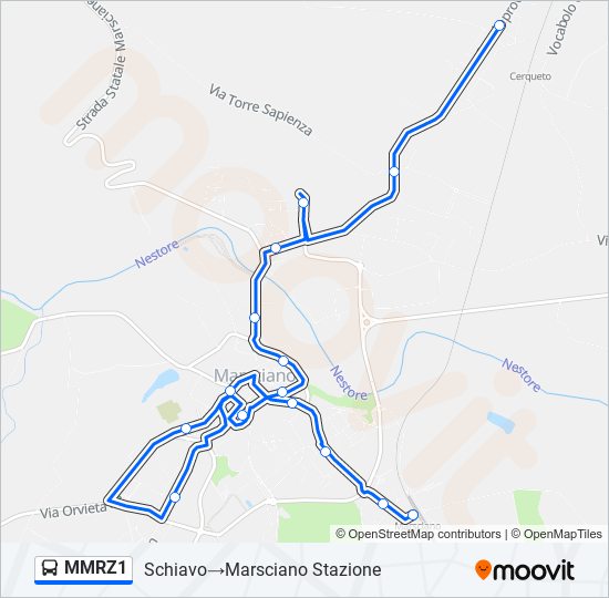 MMRZ1 bus Line Map