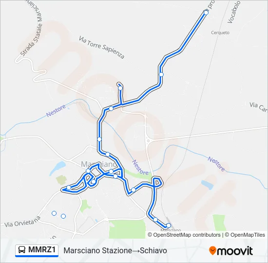 MMRZ1 Bus Line Map