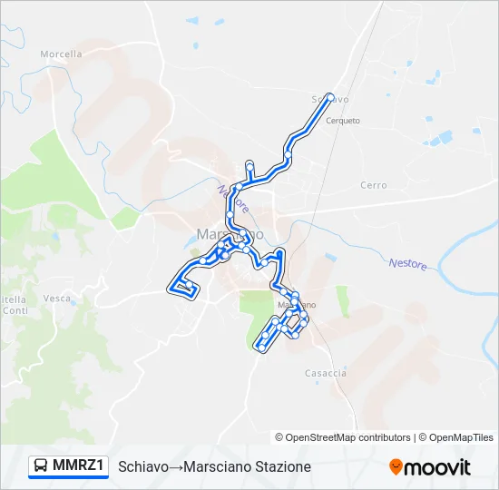 MMRZ1 Bus Line Map