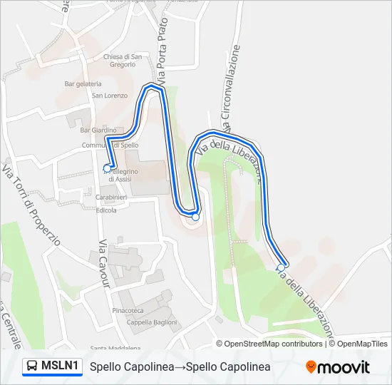 MSLN1 Bus Line Map