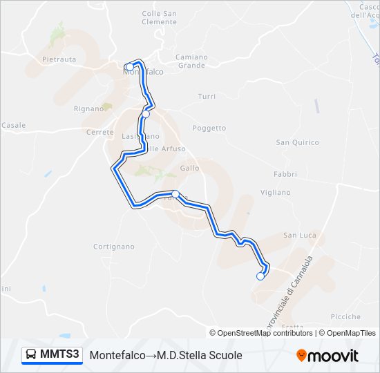 MMTS3 Bus Line Map