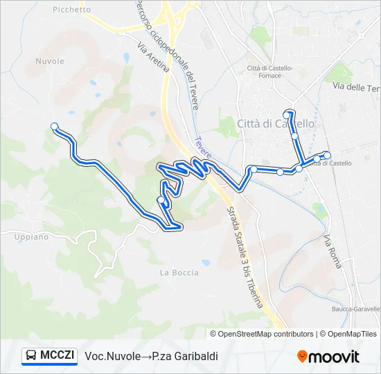 MCCZI Bus Line Map