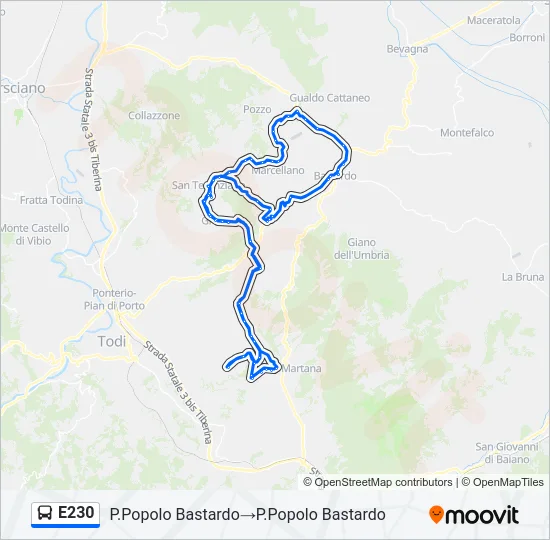 E230 Bus Line Map