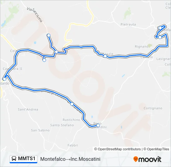 MMTS1 Bus Line Map