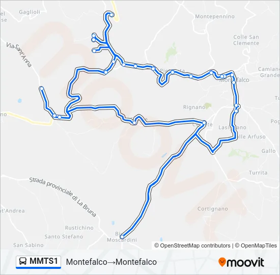 MMTS1 Bus Line Map