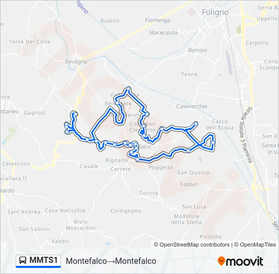 MMTS1 Bus Line Map
