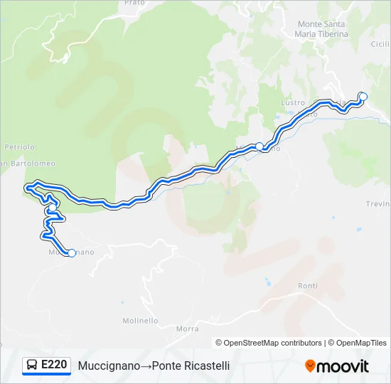 E220 Bus Line Map
