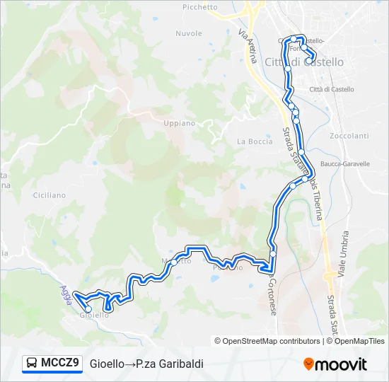 MCCZ9 Bus Line Map