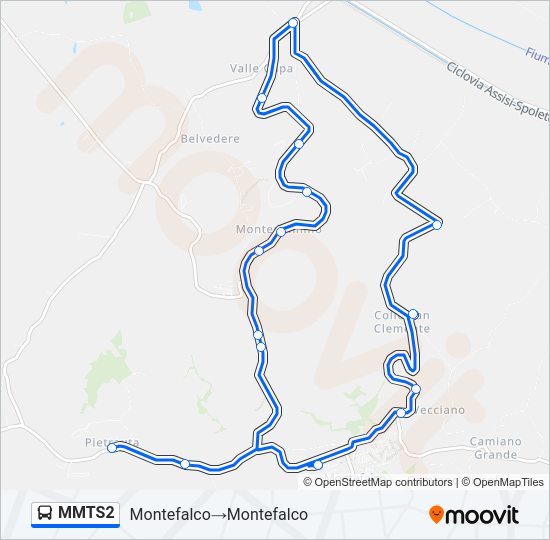 MMTS2 Bus Line Map