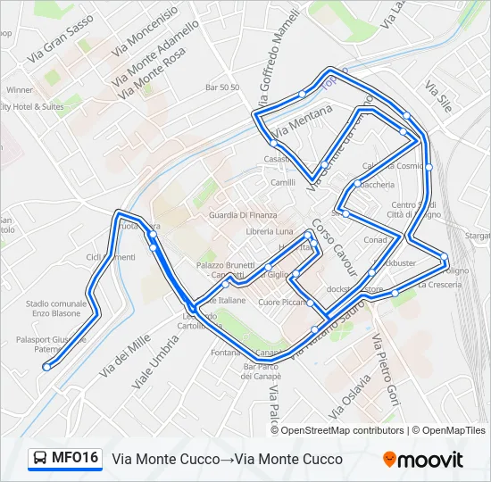 MFO16 Bus Line Map