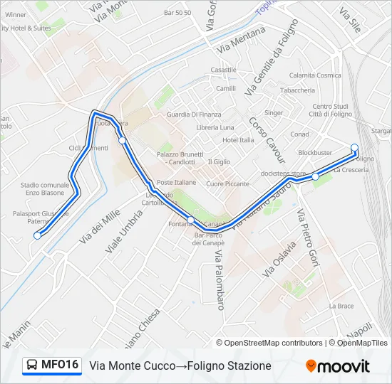 MFO16 Bus Line Map