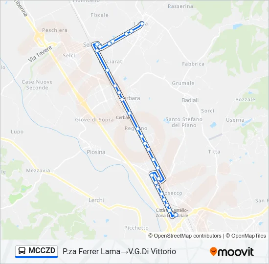 MCCZD Bus Line Map