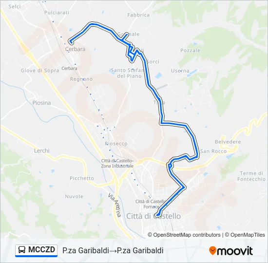 MCCZD Bus Line Map