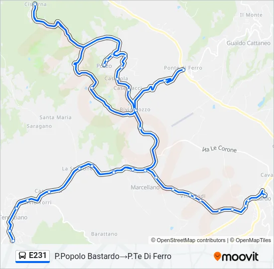 E231 Bus Line Map
