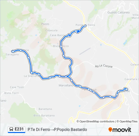E231 Bus Line Map
