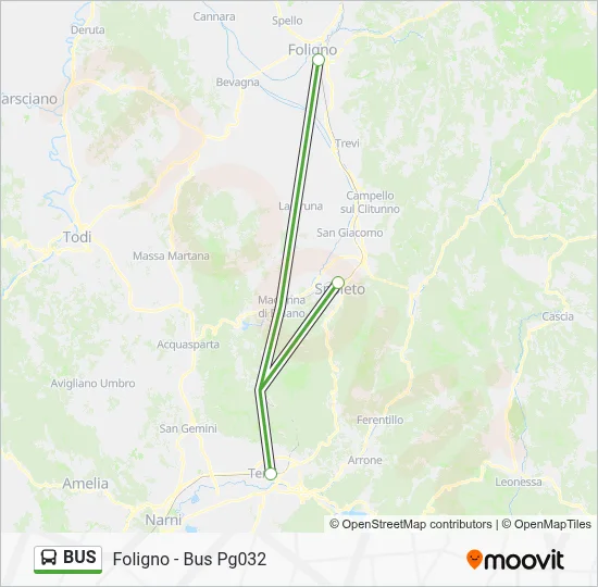 Mappa della linea BUS